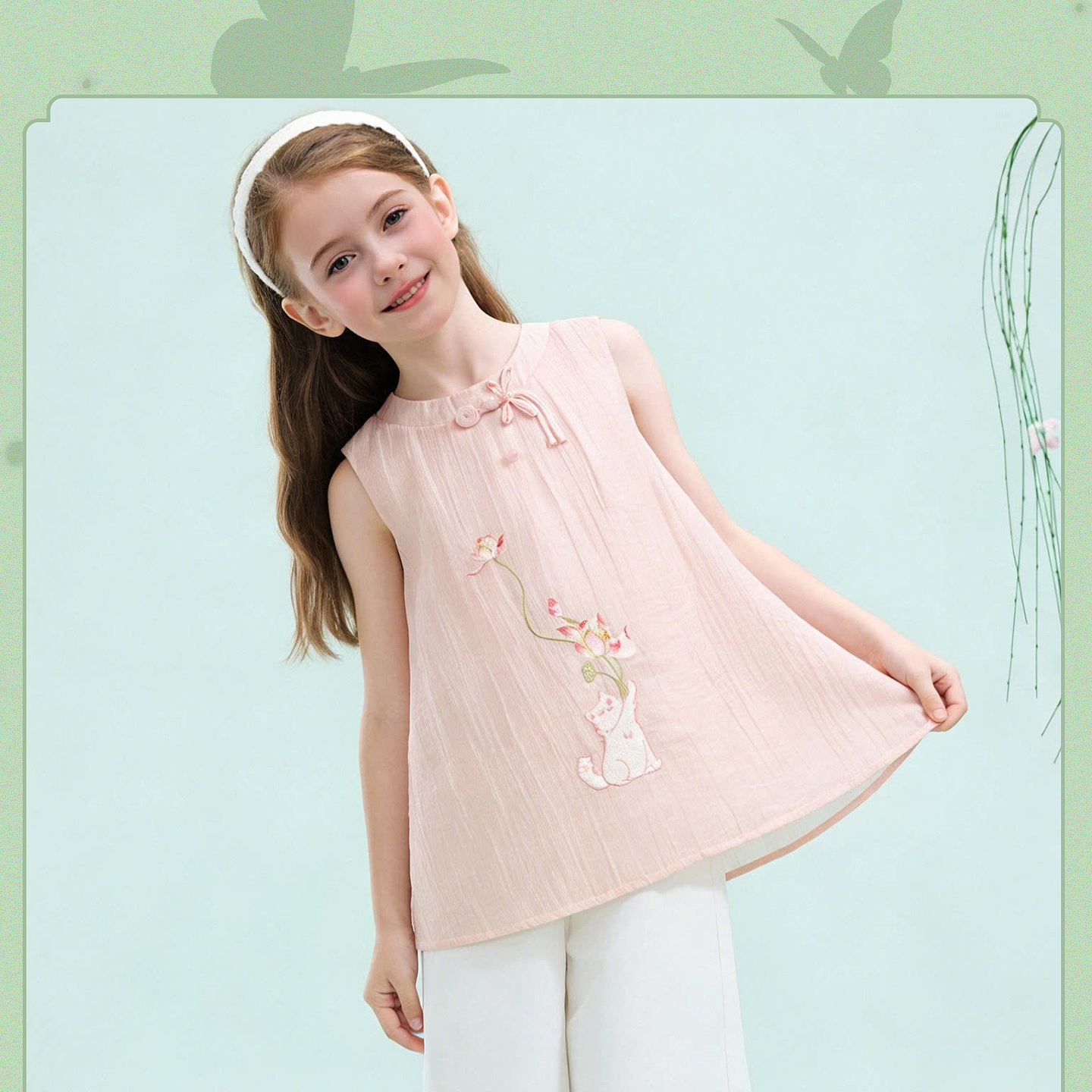 笛莎Deesha 2026年夏季新款观山见女童衬衫