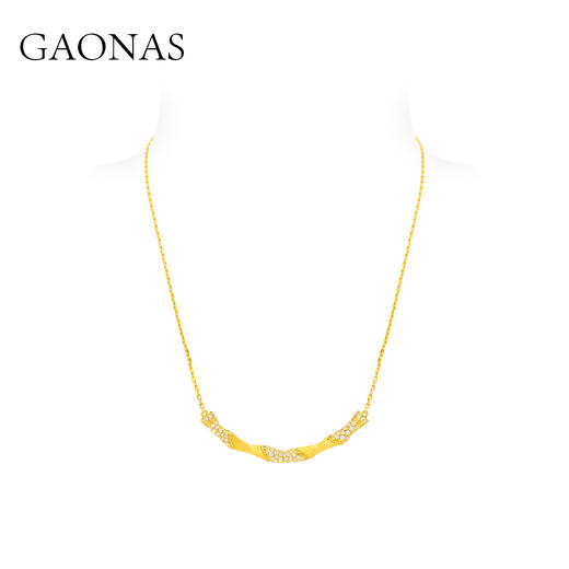 GAONAS   亭亭轩竹照 金色中式贵气项链11935XGO 商品图2