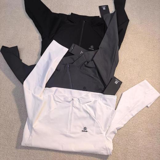 F032709夏季新款运动户外速干吸汗排汗半开胸立领长袖T恤 商品图0