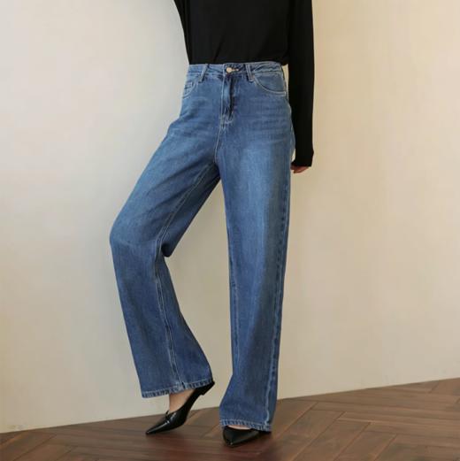 【3-5天发货】isabelle marran高腰直筒阔腿牛仔裤68211 商品图0