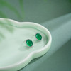 子佩集【春烟晚晴】银S925耳钉【ED023307】绿玉髓椭圆2602 商品缩略图1