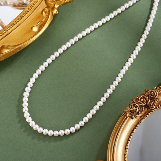 子佩集银S925珍珠惜王妃项链【ZXLY4.5-5MM】珠串2602 商品图0