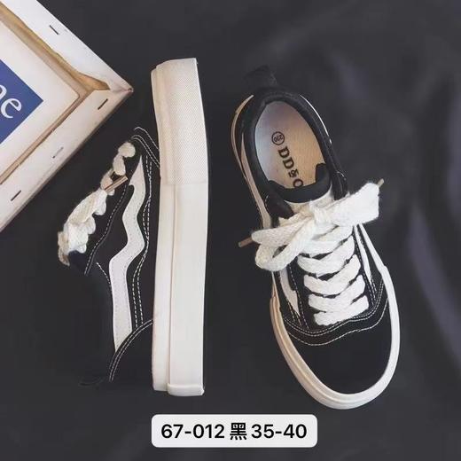 【HF】无忧购“清仓福利”（55/2件）韩版低帮帆布鞋女系带厚底平跟板鞋百搭休闲鞋（截单后3-5天发货) 商品图2