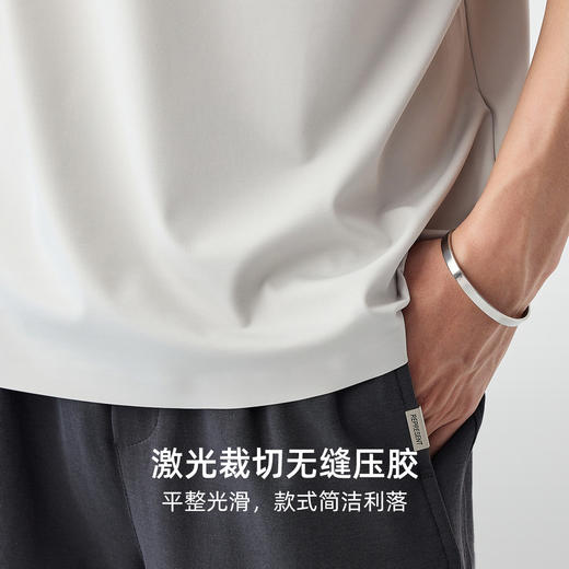 墨麦客男装无缝压胶翻领短袖男夏季新款凉感男士Polo衫71797 商品图3