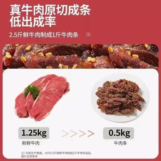 【甄选】幸福口袋蜀香原切牛肉条非油炸用料扎实肉香有嚼劲220g（110g*2小盒）/盒 商品图3