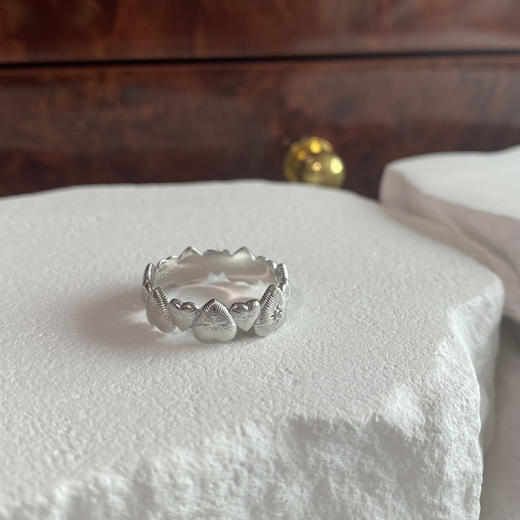 327-9 圆正小众 刻骨铭心 爱心戒指 商品图8