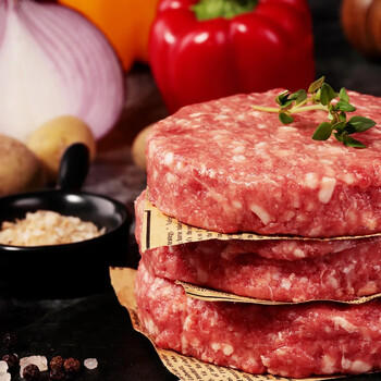 鲜京采甄选 澳洲谷饲汉堡牛肉饼2.4斤/10片 早餐汉堡饼 牛肉馅 商品图5