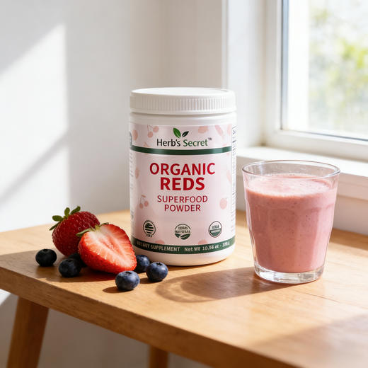 【瑕疵清仓 结块款】Herb’s Secret  SuperFood有機蔬果粉红粉 300g 买一送二❗️ 商品图6
