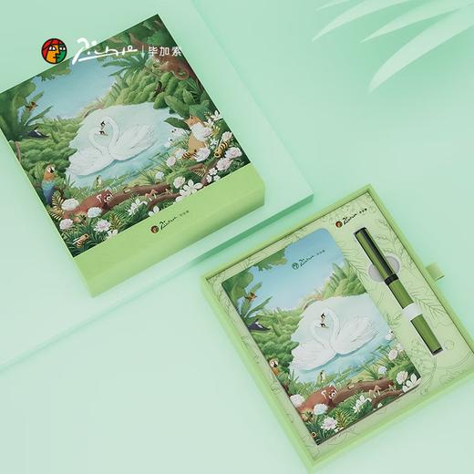 主题产品 毕加索钢笔5527森野系列笔记本礼盒男女士学生商务精致节日里送礼 森野绿套装(钢笔+记事本) F尖0.5mm 商品图3