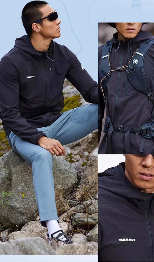 F032781轻量单层弹力外套男女同款软壳连帽夹克 商品图8