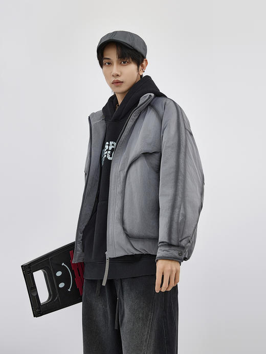 【新品上新】HX 冬季短款立领羽绒服C100540015101 商品图1