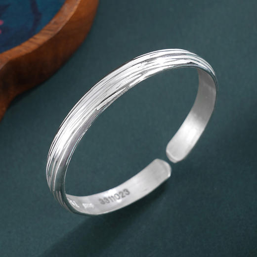 子佩集S999手工银【月汐织情】手镯【55031102】原创设计 商品图0