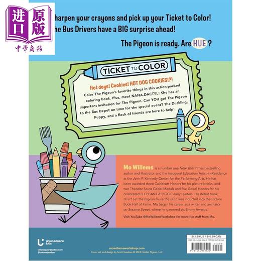 【中商原版】别让鸽子弄脏这本书 Mo Willems和你的涂色书 Don't Let the Pigeon Color This Book 英文原版 儿童活动与玩具书 商品图4