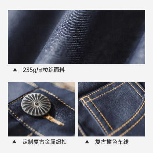 马登复古原牛色薄款微弹显瘦直筒阔腿仿软牛仔休闲长裤子女士春夏 商品图2