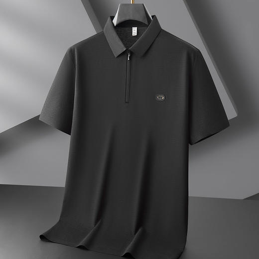 【DDP】【莱赛尔棉】大依优型大码男装夏季半拉链短袖POLO衫商务休闲T恤 商品图2