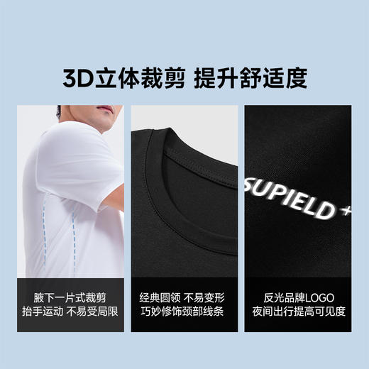 【接触凉感  触肤冰凉 疏水拒污】素湃圆领疏水拒污T恤H3536  3D立体剪裁 巧妙勾勒身型 商品图3