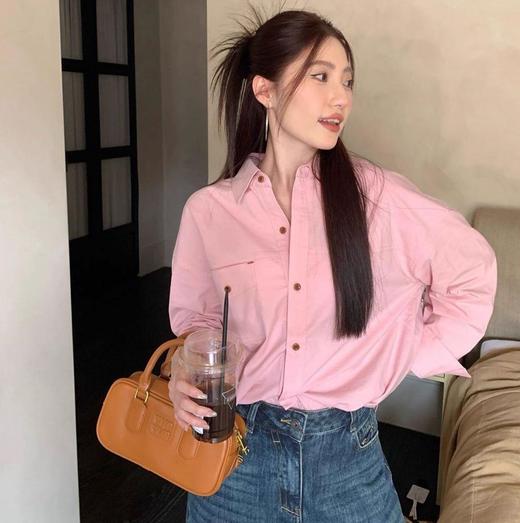 【3-5天发货】COICI冰岛欧尼玫瑰粉衬衫 商品图1