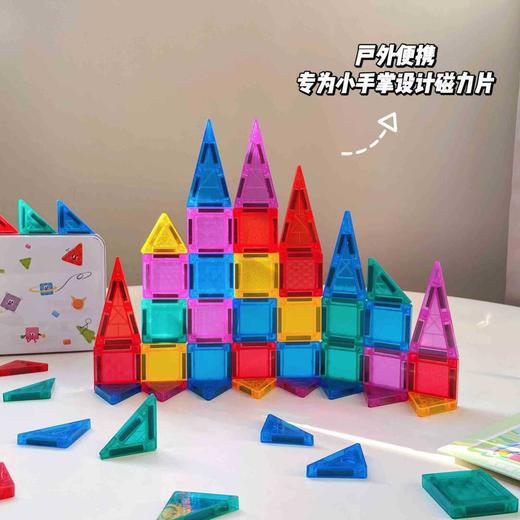 挑战💰30+抢升级新款MINI口袋磁力片🌟赠送铁盒！🔥火爆N万单 出门全靠ta 标准片1/4大小 高铁小桌板、汽车后座、公园石凳、餐桌随时随地都能玩~ 商品图1