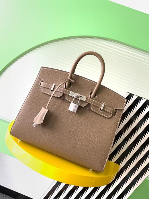 【纯手缝定制不退换】爱马仕 Birkin 25大象灰 银扣 Ep皮（MM） 商品图0
