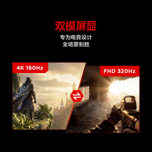 【FFALCON雷鸟】雷鸟27英寸4K160Hz双模320Hz电竞显示屏 DC调光护眼 1196分区 MiniLED电脑显示器U8A狩猎者二代 27U8A 商品图2