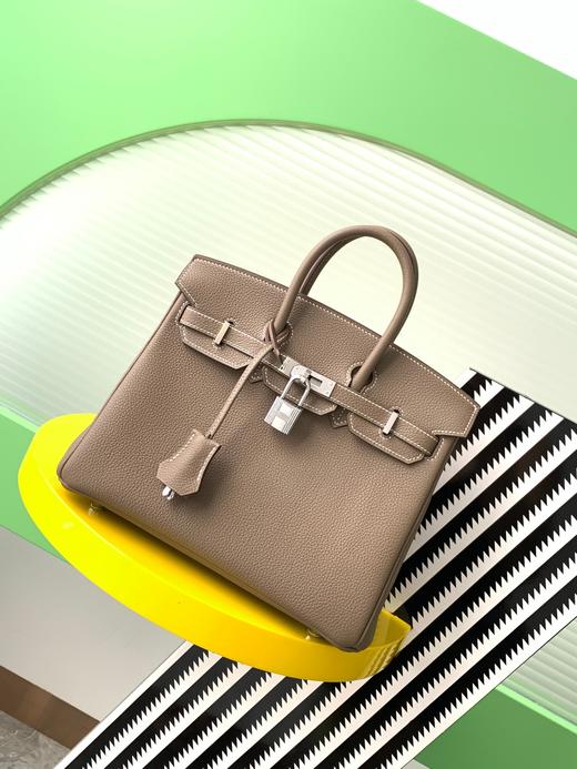 【纯手缝定制不退换】爱马仕 Birkin 25大象灰 银扣 togo皮（MM） 商品图0