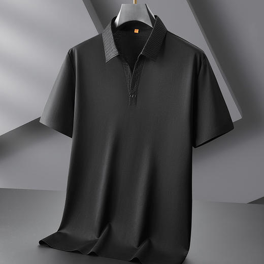 【DDP】大依优型大码男装夏季小V领短袖POLO衫商务透气休闲棉质上衣T恤 商品图2