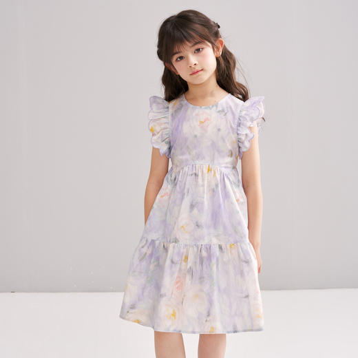 笛莎Deesha 2026年夏季新款松饼熊女童连衣裙连衣裙  预售预计4月6日发货 商品图3