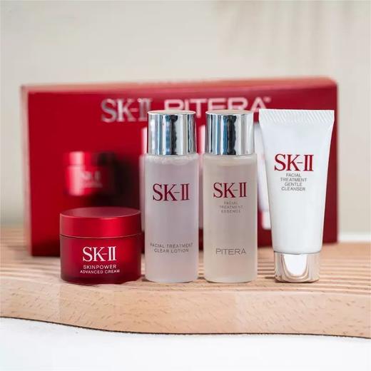 SK-II 旅行四件套  多妈专属  洁面、神仙水、清莹露、面霜配齐，维稳抗老、补水提亮一步到位，短途出行一套搞定 商品图1