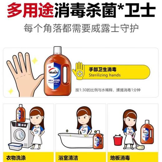 威露士消毒液800ml+威露士健康抑菌洗手液丝蛋白250ml 商品图1