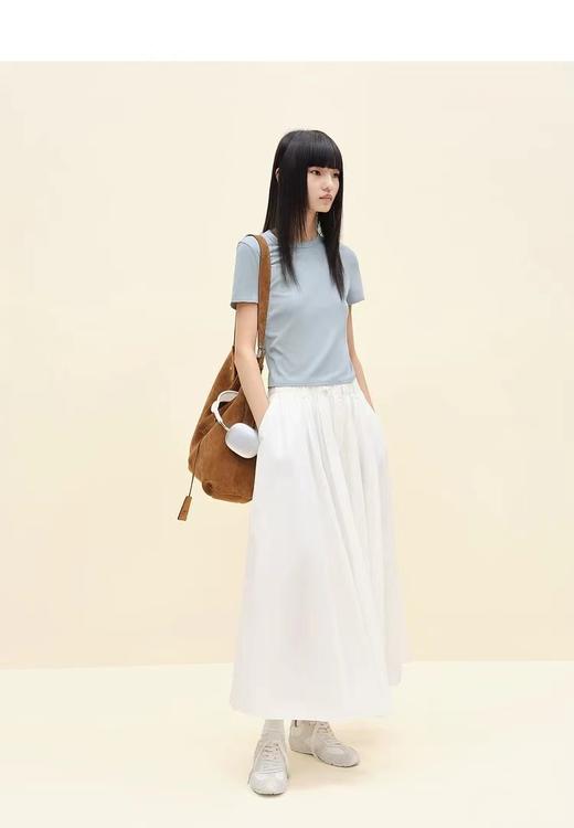 F0327113春夏氛围感糖果色系纯色舒适柔软圆领短袖T恤 商品图12