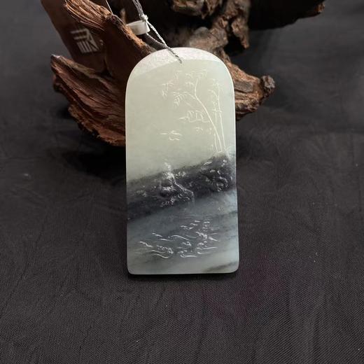 【快抱】【于田产和田玉子料山水挂件 59*29】出证书，发货1~5天，48小时鉴赏期 商品图0