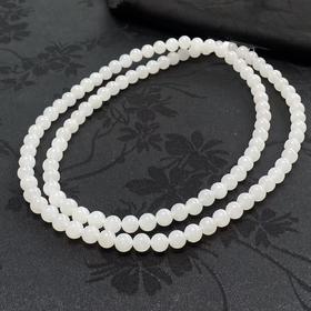 【快抱】【于田产和田玉95料7mm圆珠项链】出证书，发货1~5天，48小时鉴赏期