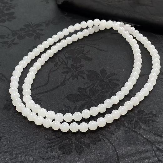 【快抱】【于田产和田玉95料7mm圆珠项链】出证书，发货1~5天，48小时鉴赏期 商品图0