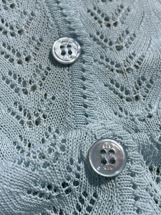 327-12 渠道圆正 把铃兰装进口袋 雕 单面镂空花型针织开衫 半身裙 商品图12