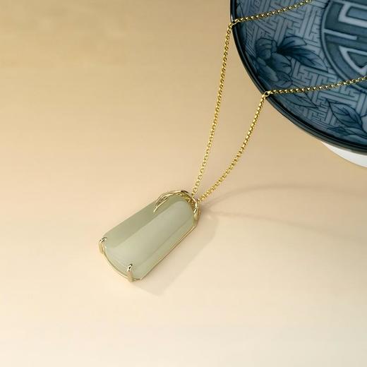 【宫里上新】竹报平安 和田玉无事牌项链 商品图3