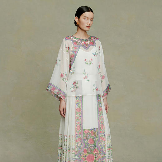 【林栖设计小店】（预售30天发货）醉芳菲|时装周同款国风改良氅衣2026夏新款上衣C1963002 商品图0
