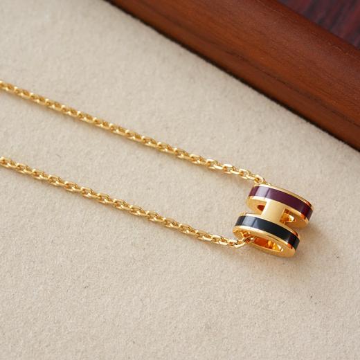 HD2爱马仕 Hermes Mini Pop H Rocabar 拼色迷你珐琅项链 商品图2