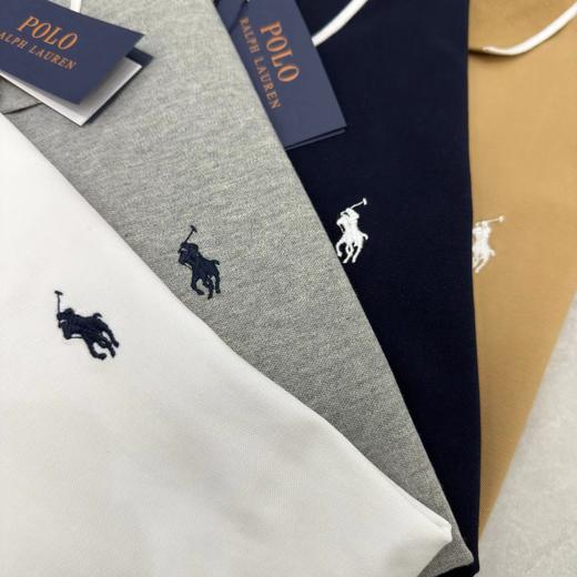 F032777休闲纯色领子小马刺绣半拉链新款镶边翻领男士POLO衫 商品图6