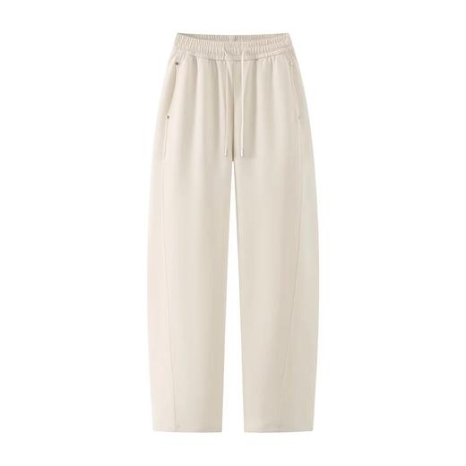 F0327116简约松弛感阔腿运动裤女抽绳垂感休闲裤直筒卫裤 商品图3