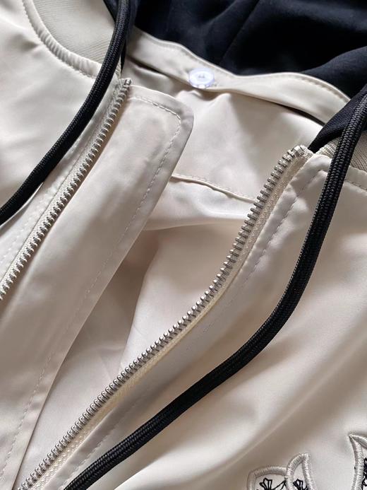 F032782帽子可拆卸款后背刺绣logo复古夹克外套男女同款 商品图12