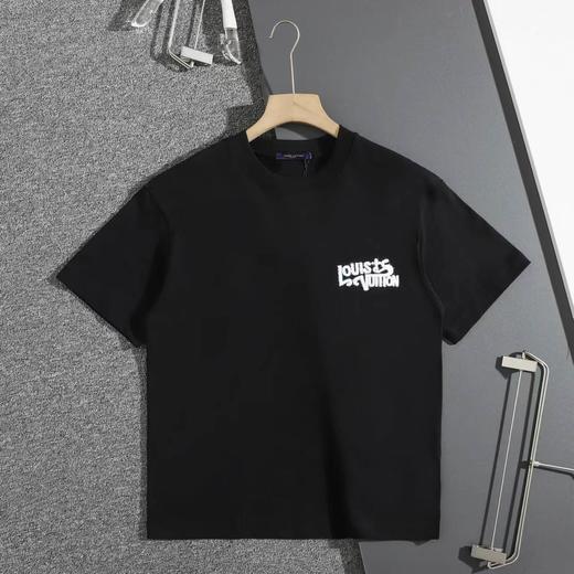 F032710早春新款纯棉双纱水洗情侣款绣花字母标识短袖T恤 商品图3