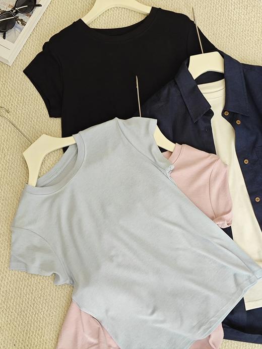 【六色可选】耐尔 天丝羊毛圆领T恤 商品图3