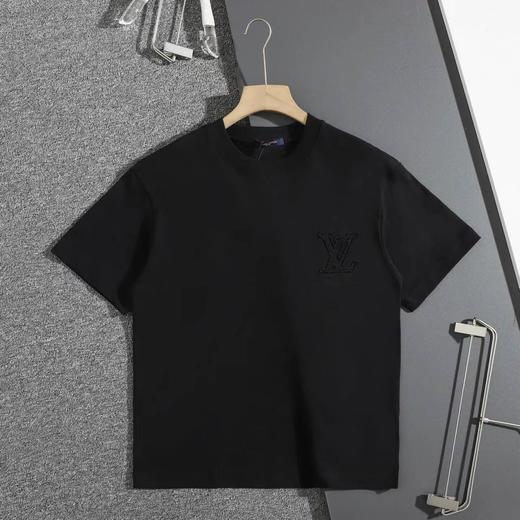 F032703早春新款男女同款纯棉双纱水洗面料绣花标识短袖T恤 商品图7