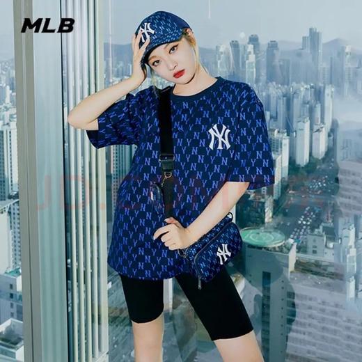 MLB钻石满印刺绣标圆领情侣短袖 MLB1191 商品图5