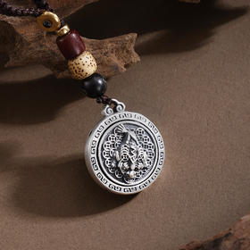 子佩集【守财貔貅】银S999钥匙扣【YSY012】小摆件仿古可转动貔貅八方来财2602