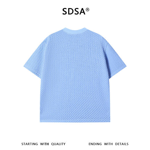 26T230SDSA男装2026新款高贵轻奢日系复古纯色肌理圆领短袖T恤百搭上衣 商品图1