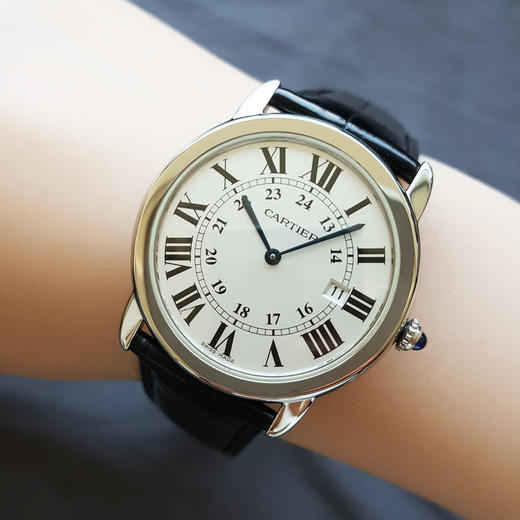 【95新】CARTIER 卡地亚W6700255石英机芯日期显示36MM（中性款）RONDE DE CARTIER系列精钢140326TJ15 商品图7