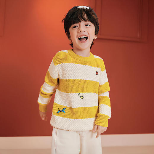 [毛衣]迷你巴拉巴拉男女童儿童毛衫冬柔软亲肤保暖拜年服上衣 商品图4