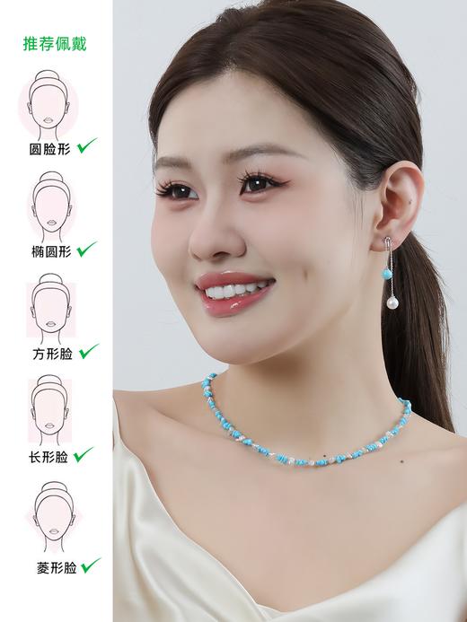 【天猫同款】铃兰-18K金akoya珍珠/美松石耳夹 6-8mm 商品图1