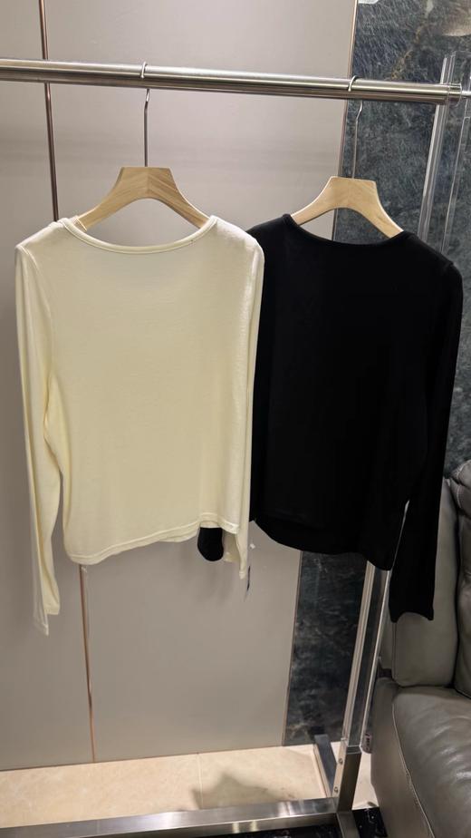 F032711一包两件装春夏款上新休闲运动宽松大U领亲肤透气修身T恤 商品图2